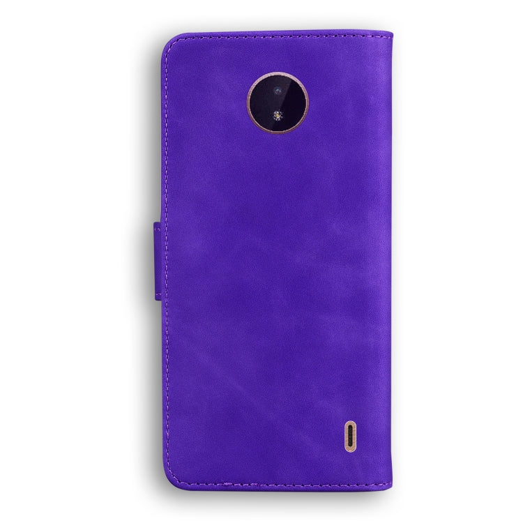 For Nokia C20 / C10 Skin Feel Pure Color Flip Leather Phone Case