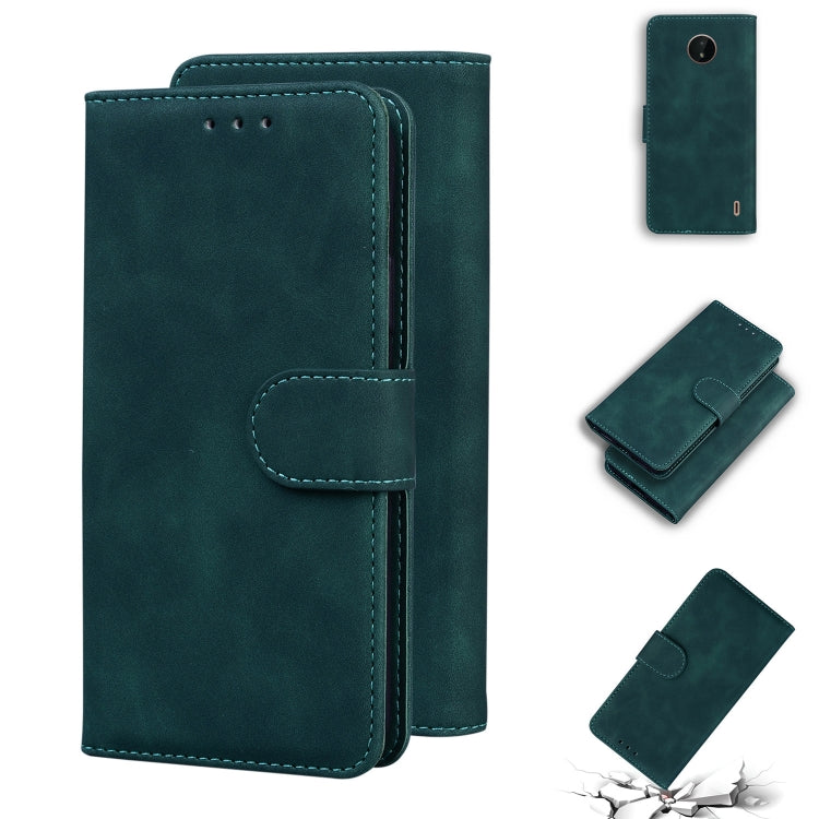 For Nokia C20 / C10 Skin Feel Pure Color Flip Leather Phone Case