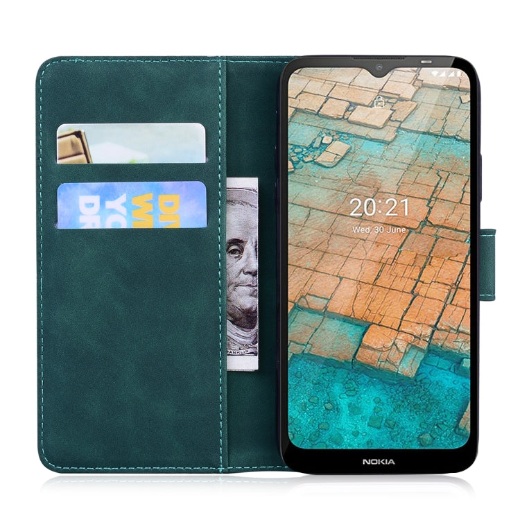 For Nokia C20 / C10 Skin Feel Pure Color Flip Leather Phone Case