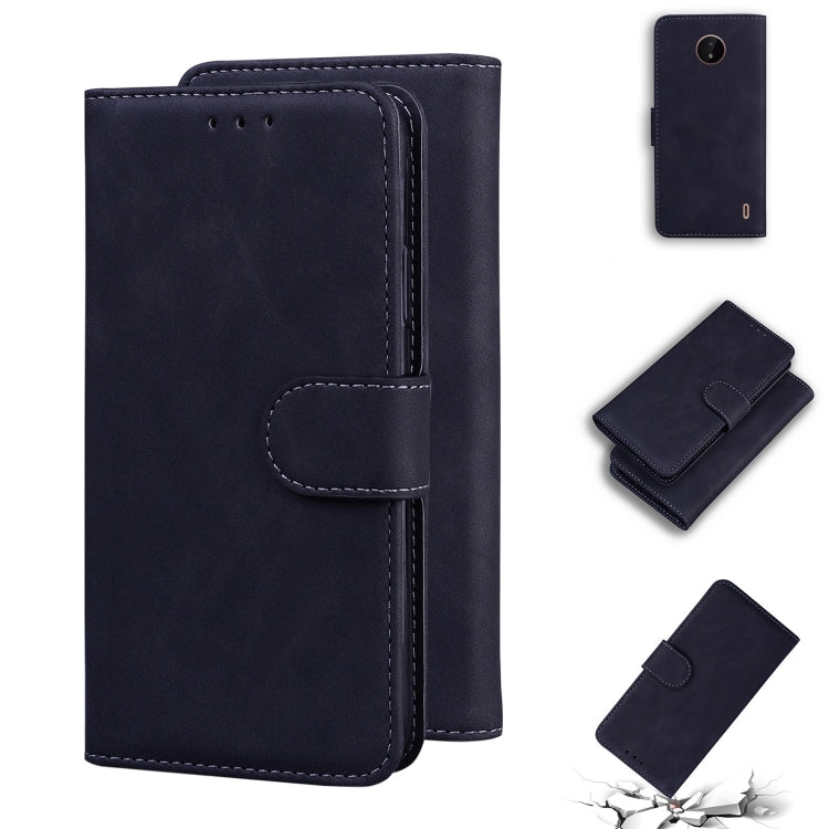 For Nokia C20 / C10 Skin Feel Pure Color Flip Leather Phone Case