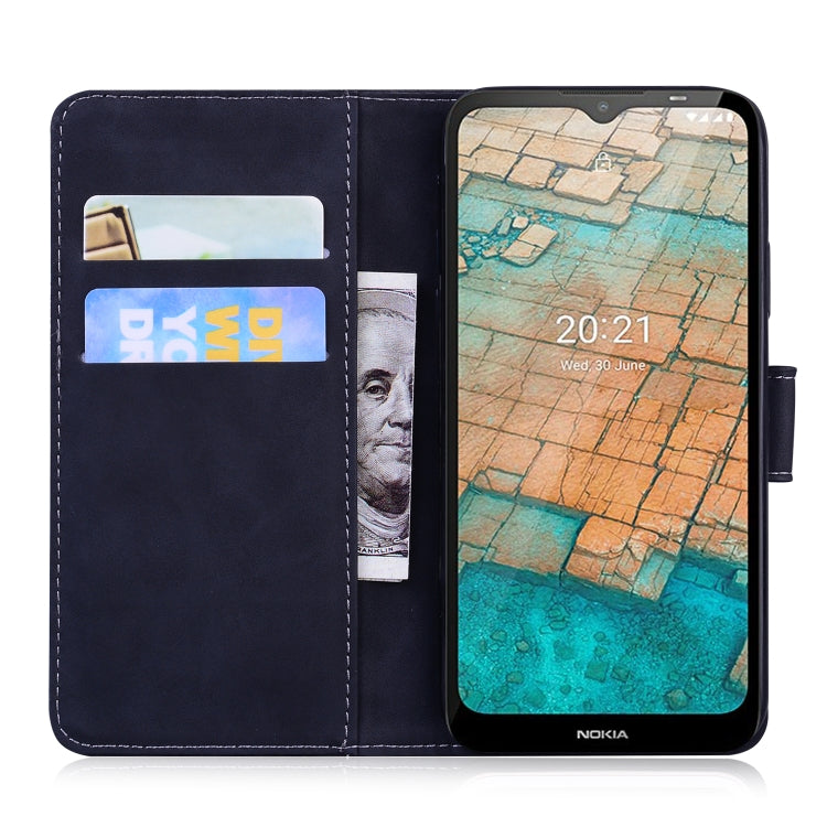 For Nokia C20 / C10 Skin Feel Pure Color Flip Leather Phone Case