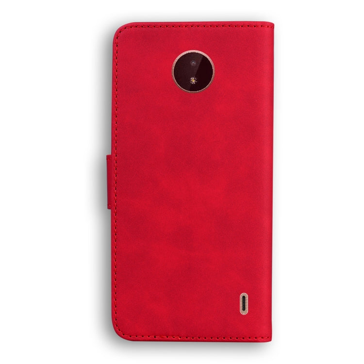For Nokia C20 / C10 Skin Feel Pure Color Flip Leather Phone Case