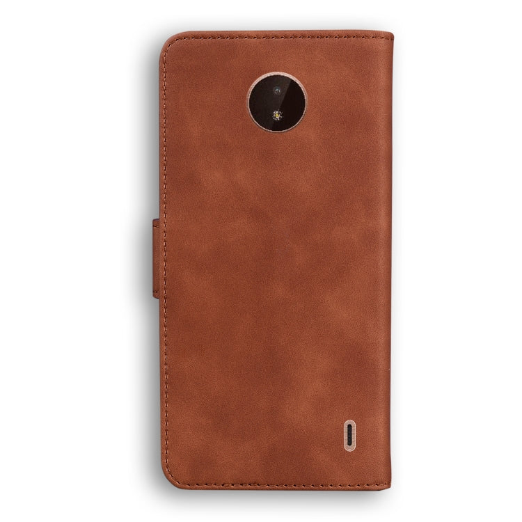 For Nokia C20 / C10 Skin Feel Pure Color Flip Leather Phone Case