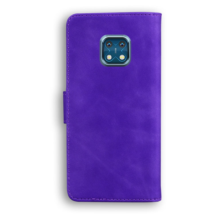 For Nokia XR20 Skin Feel Pure Color Flip Leather Phone Case
