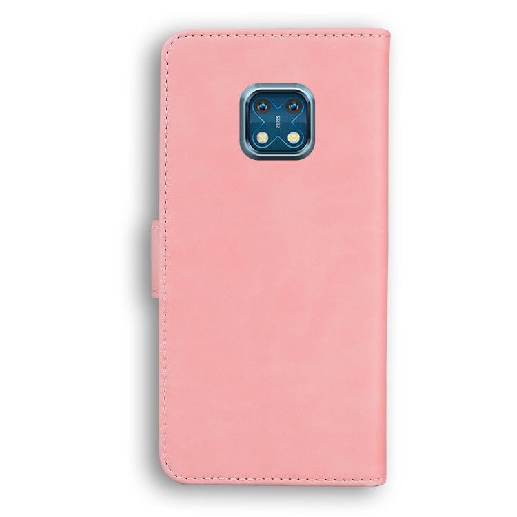 For Nokia XR20 Skin Feel Pure Color Flip Leather Phone Case
