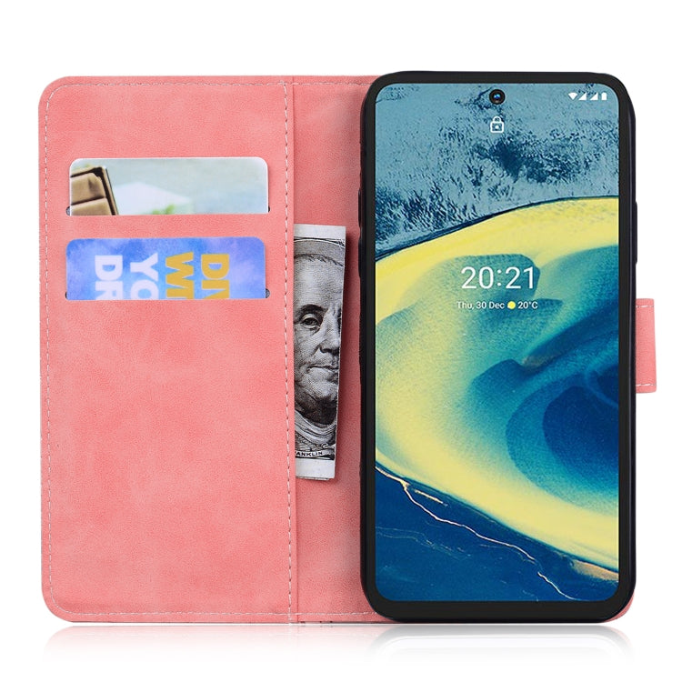 For Nokia XR20 Skin Feel Pure Color Flip Leather Phone Case