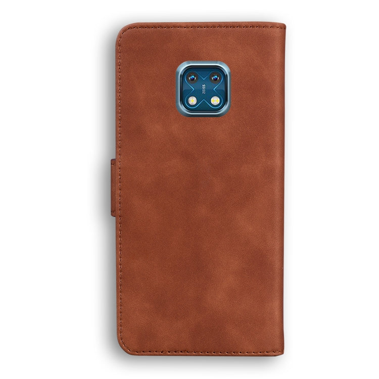 For Nokia XR20 Skin Feel Pure Color Flip Leather Phone Case