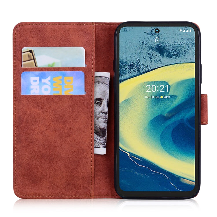For Nokia XR20 Skin Feel Pure Color Flip Leather Phone Case