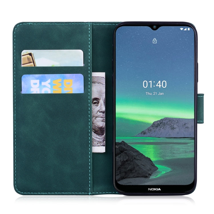 For Nokia 1.4 Skin Feel Pure Color Flip Leather Phone Case