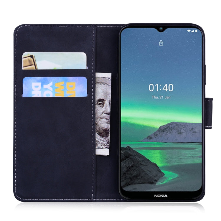 For Nokia 1.4 Skin Feel Pure Color Flip Leather Phone Case