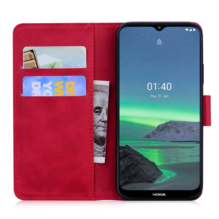For Nokia 1.4 Skin Feel Pure Color Flip Leather Phone Case