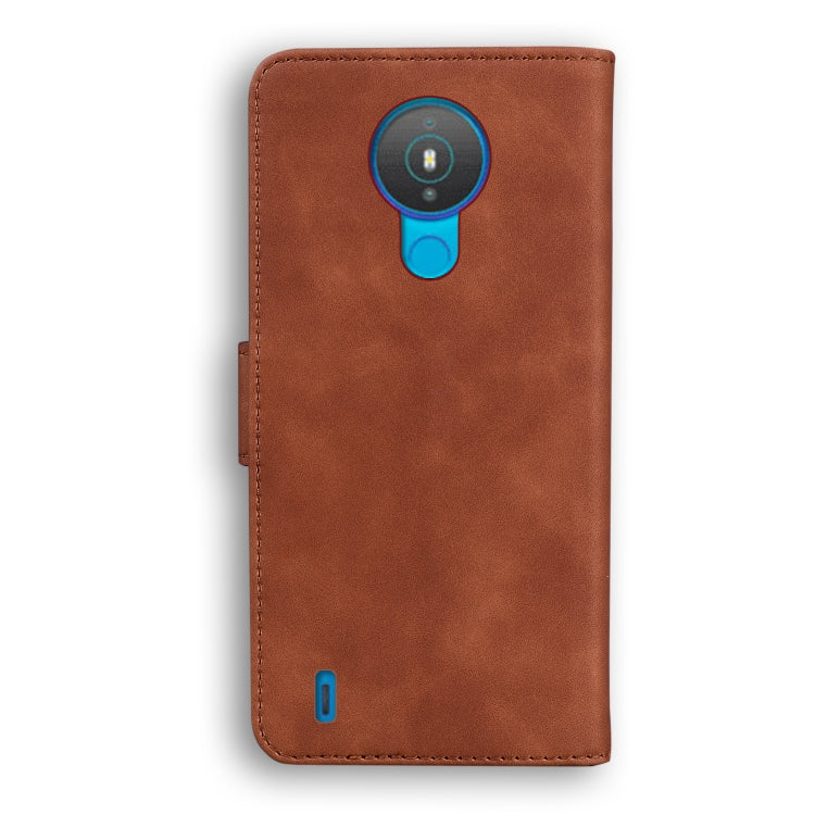For Nokia 1.4 Skin Feel Pure Color Flip Leather Phone Case