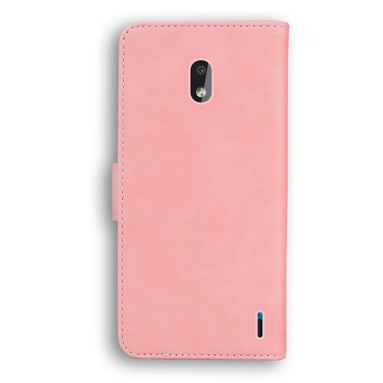For Nokia 2.2 Skin Feel Pure Color Flip Leather Phone Case