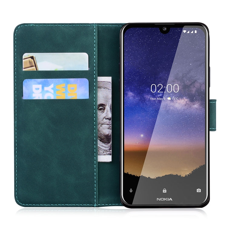 For Nokia 2.2 Skin Feel Pure Color Flip Leather Phone Case