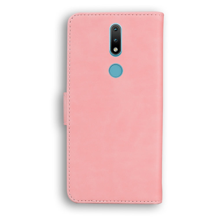 For Nokia 2.4 Skin Feel Pure Color Flip Leather Phone Case
