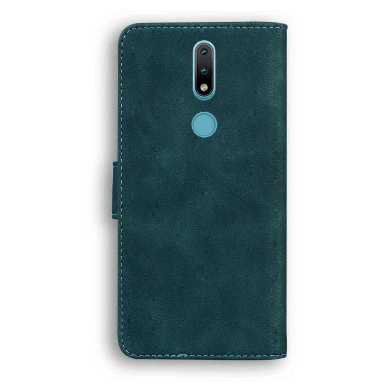 For Nokia 2.4 Skin Feel Pure Color Flip Leather Phone Case