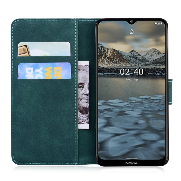 For Nokia 2.4 Skin Feel Pure Color Flip Leather Phone Case