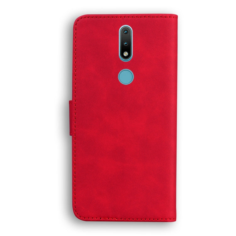 For Nokia 2.4 Skin Feel Pure Color Flip Leather Phone Case