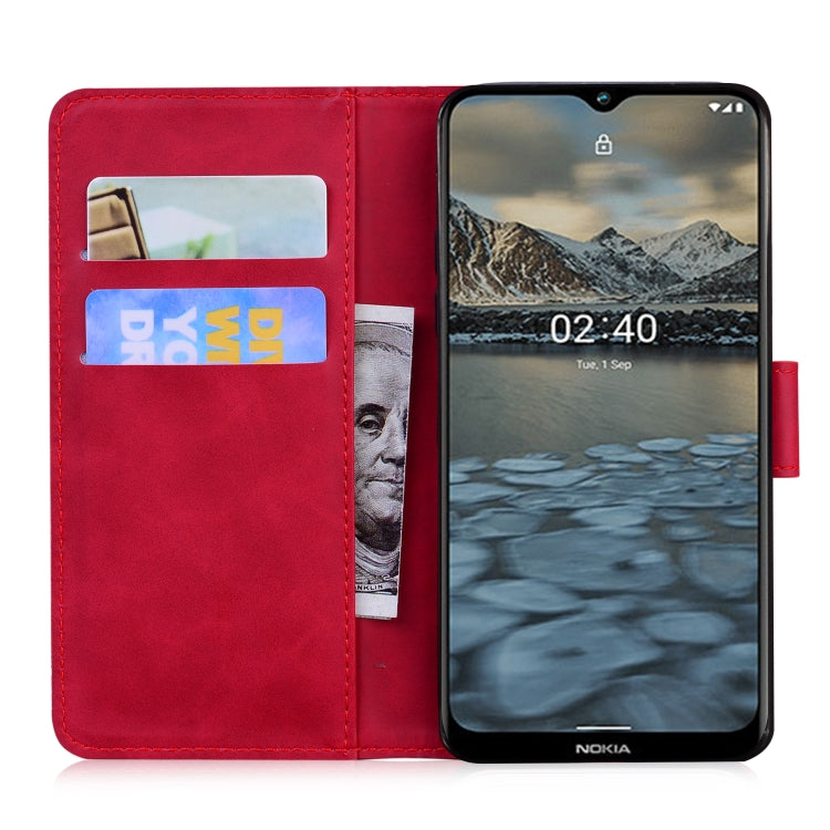 For Nokia 2.4 Skin Feel Pure Color Flip Leather Phone Case