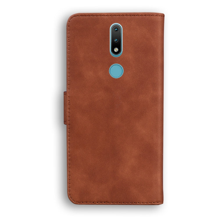 For Nokia 2.4 Skin Feel Pure Color Flip Leather Phone Case