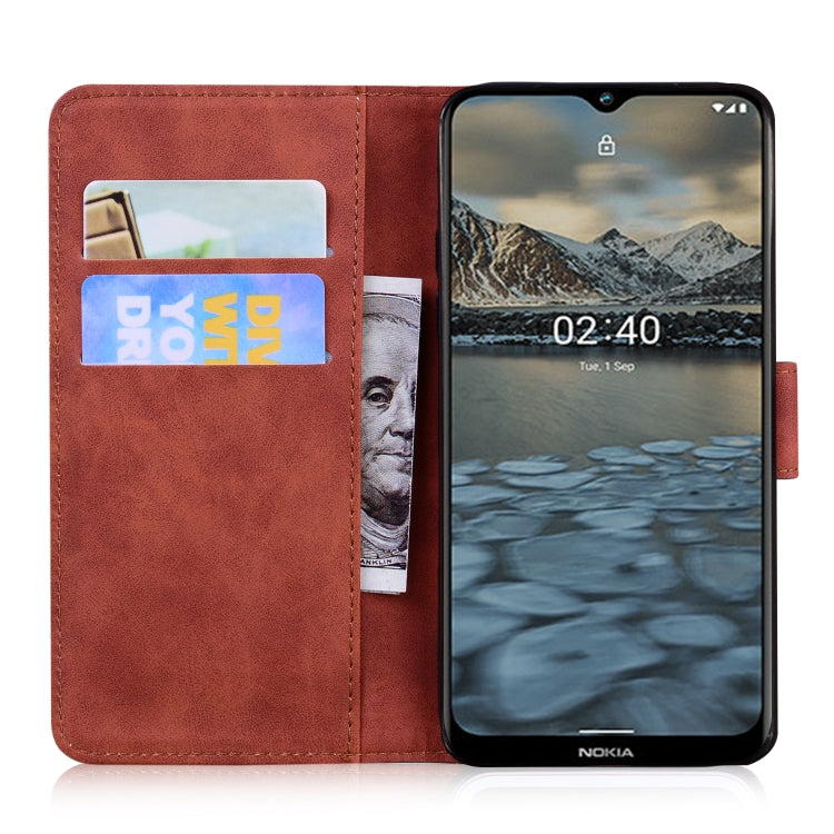 For Nokia 2.4 Skin Feel Pure Color Flip Leather Phone Case