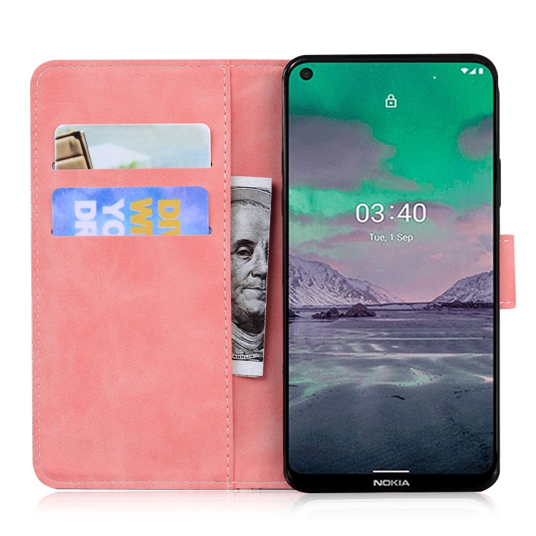 For Nokia 3.4 Skin Feel Pure Color Flip Leather Phone Case