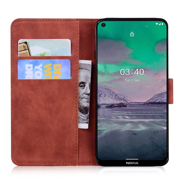For Nokia 3.4 Skin Feel Pure Color Flip Leather Phone Case
