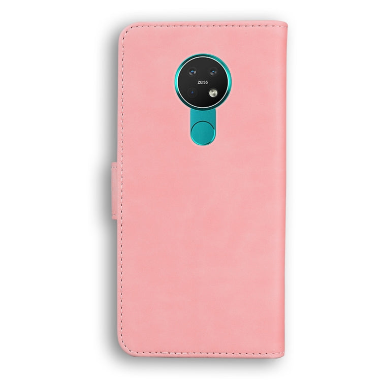 For Nokia 6.2 / 7.2 Skin Feel Pure Color Flip Leather Phone Case