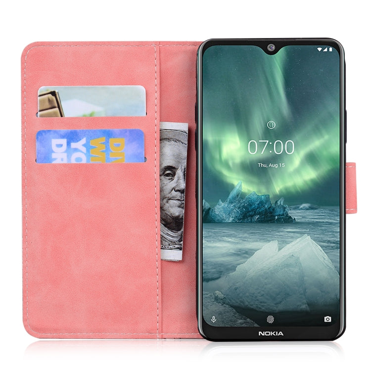 For Nokia 6.2 / 7.2 Skin Feel Pure Color Flip Leather Phone Case
