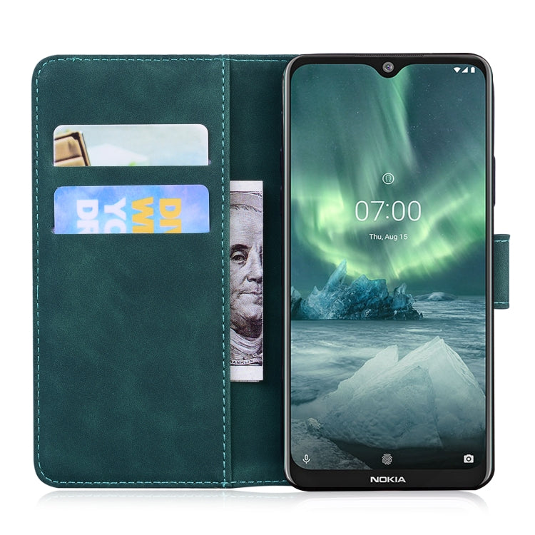 For Nokia 6.2 / 7.2 Skin Feel Pure Color Flip Leather Phone Case