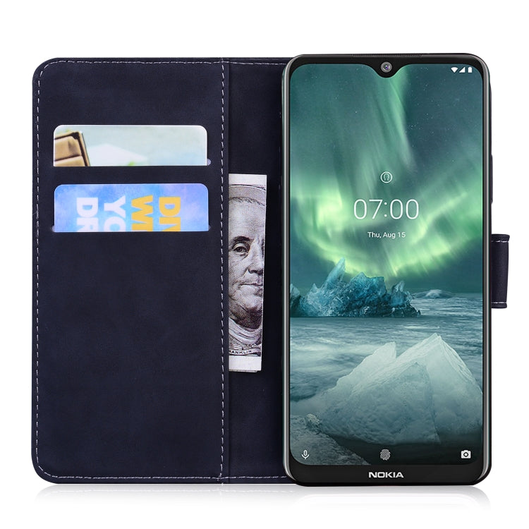 For Nokia 6.2 / 7.2 Skin Feel Pure Color Flip Leather Phone Case