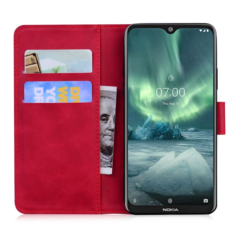 For Nokia 6.2 / 7.2 Skin Feel Pure Color Flip Leather Phone Case