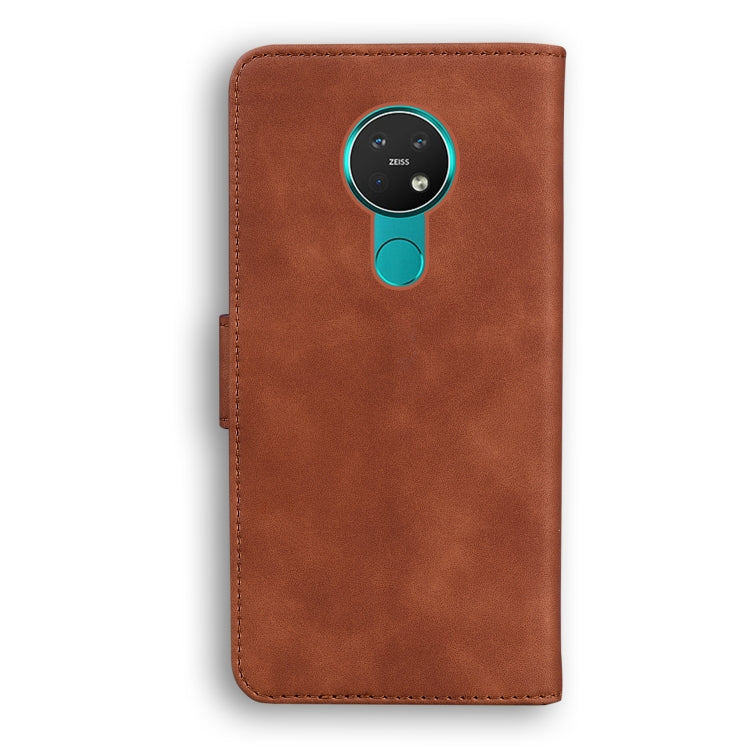 For Nokia 6.2 / 7.2 Skin Feel Pure Color Flip Leather Phone Case
