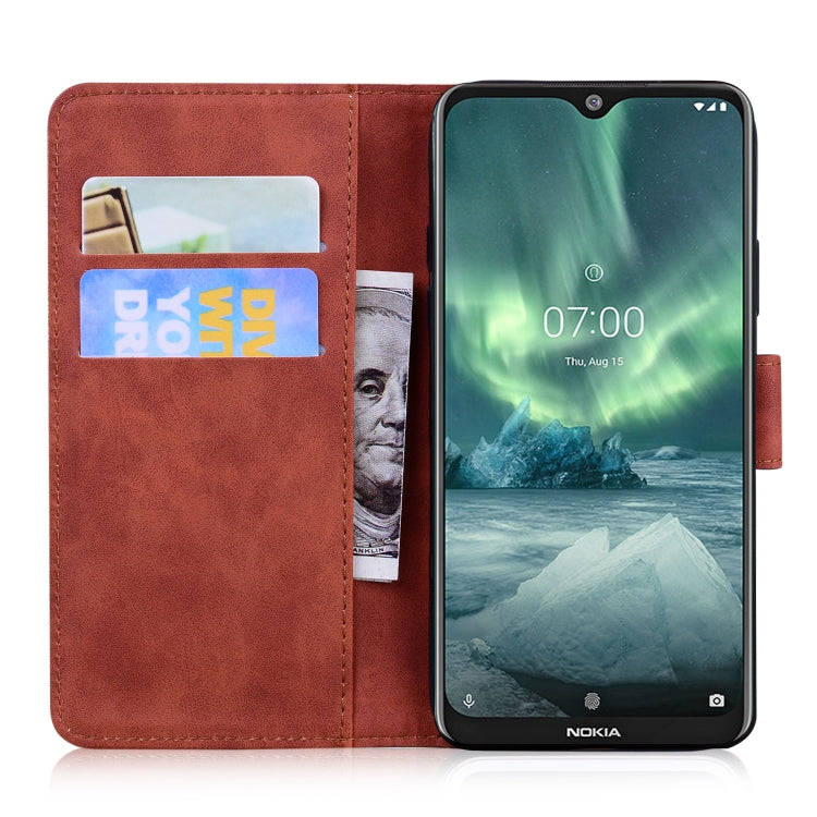 For Nokia 6.2 / 7.2 Skin Feel Pure Color Flip Leather Phone Case