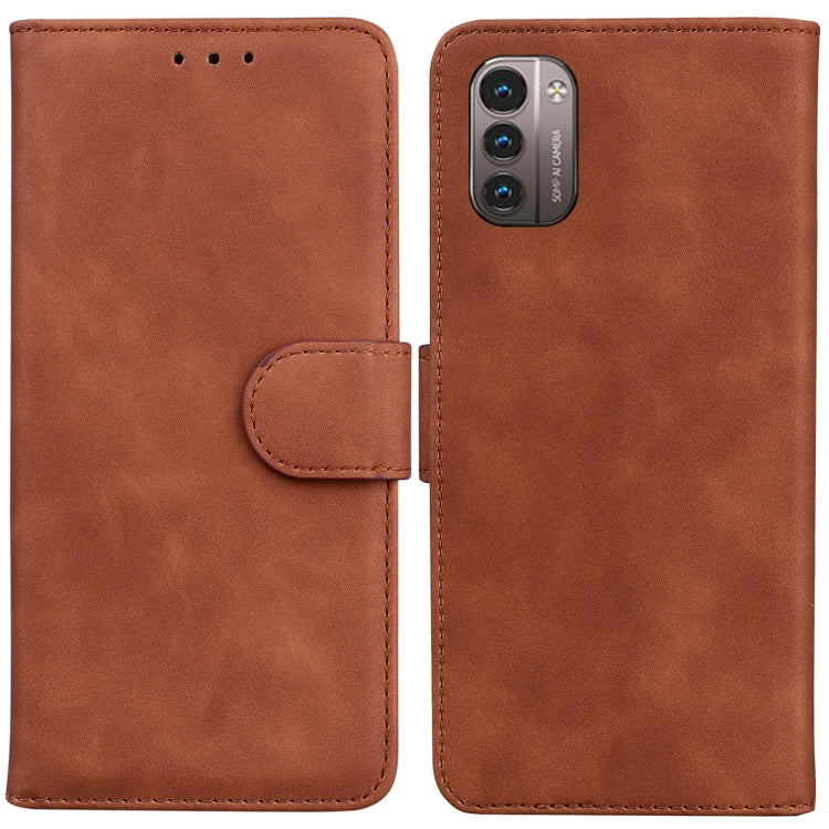 For Nokia G11 / G21 Skin Feel Pure Color Flip Leather Phone Case