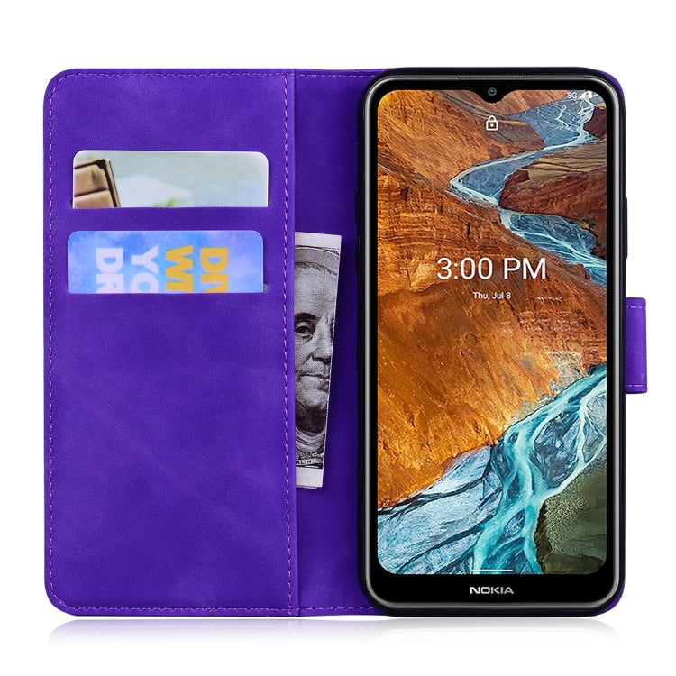 For Nokia G300 Skin Feel Pure Color Flip Leather Phone Case