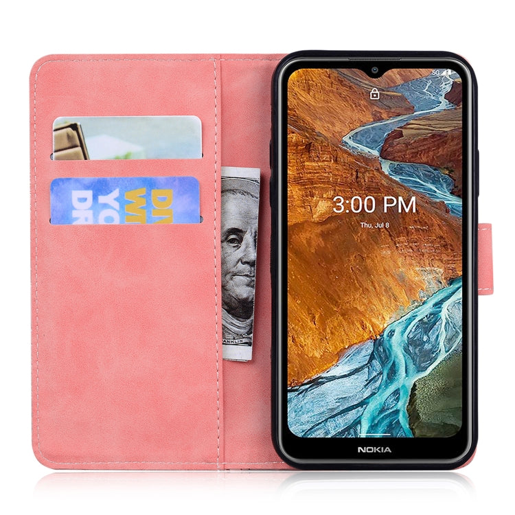 For Nokia G300 Skin Feel Pure Color Flip Leather Phone Case
