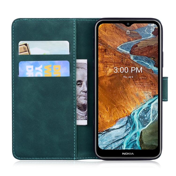 For Nokia G300 Skin Feel Pure Color Flip Leather Phone Case