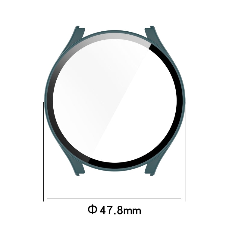 For Samsung Galaxy Watch4 44mm PC + Tempered Glass Watch Case