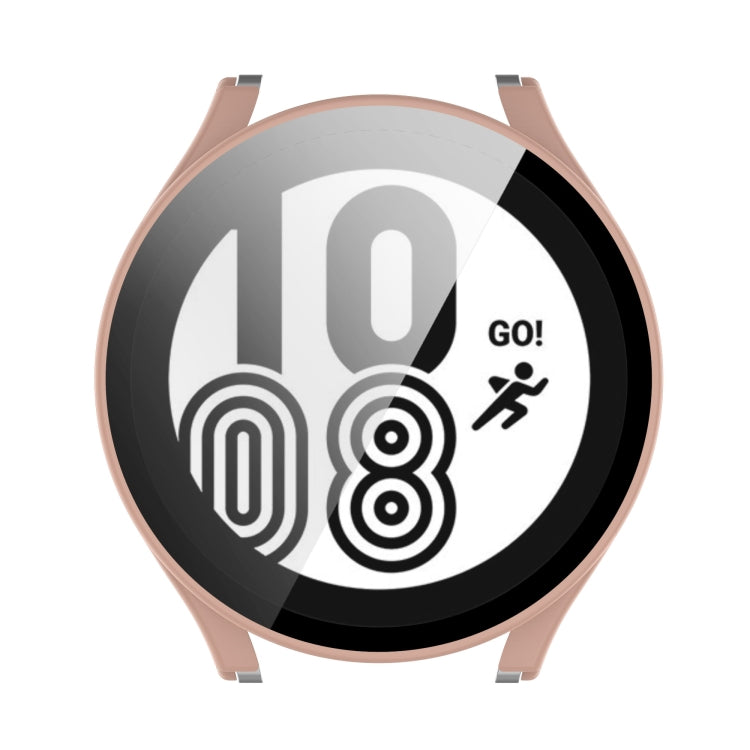 For Samsung Galaxy Watch4 44mm PC + Tempered Glass Watch Case