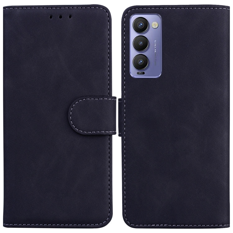 For Tecno Camon 18 / 18P Skin Feel Pure Color Flip Leather Phone Case