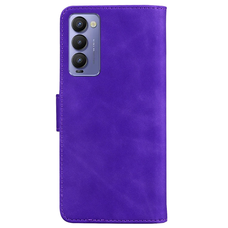 For Tecno Camon 18 / 18P Skin Feel Pure Color Flip Leather Phone Case