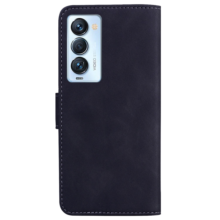 For Tecno Camon 18 Premier Skin Feel Pure Color Flip Leather Phone Case