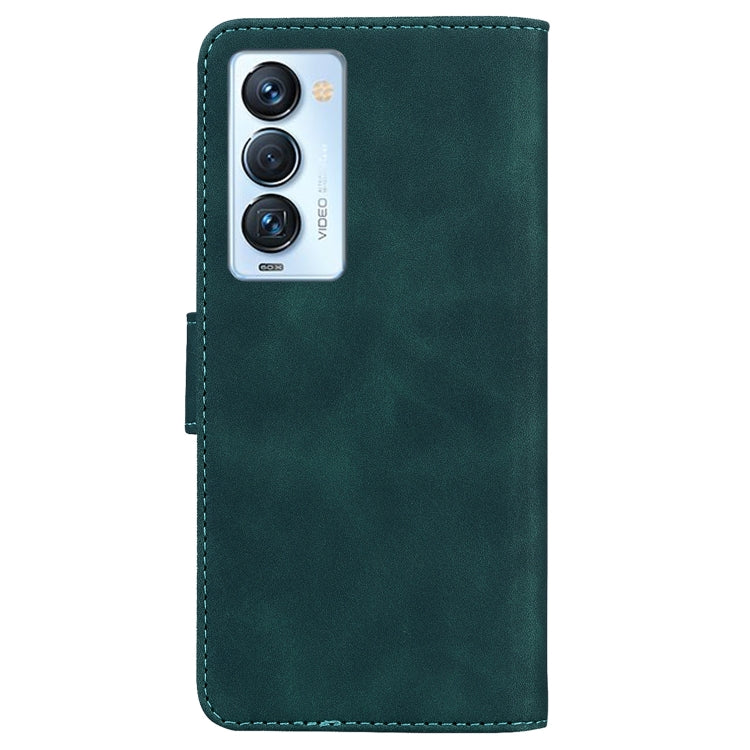 For Tecno Camon 18 Premier Skin Feel Pure Color Flip Leather Phone Case