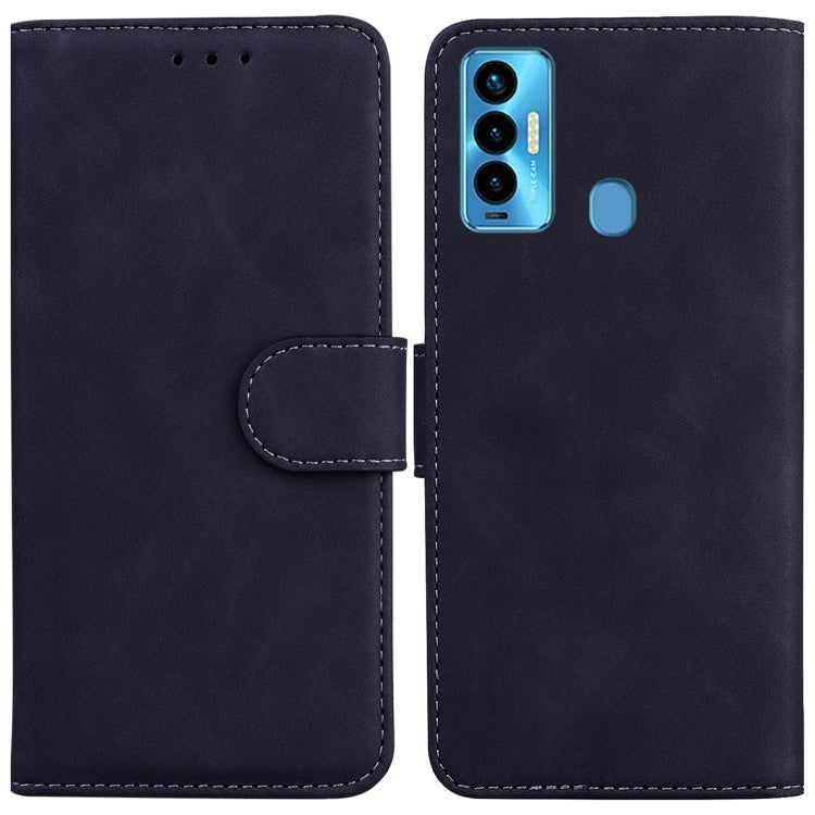 For Tecno Camon 18i Skin Feel Pure Color Flip Leather Phone Case