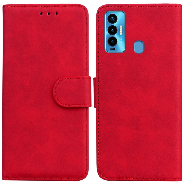 For Tecno Camon 18i Skin Feel Pure Color Flip Leather Phone Case