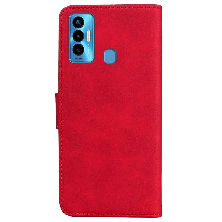 For Tecno Camon 18i Skin Feel Pure Color Flip Leather Phone Case