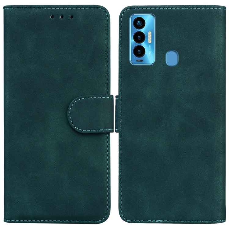 For Tecno Camon 18i Skin Feel Pure Color Flip Leather Phone Case