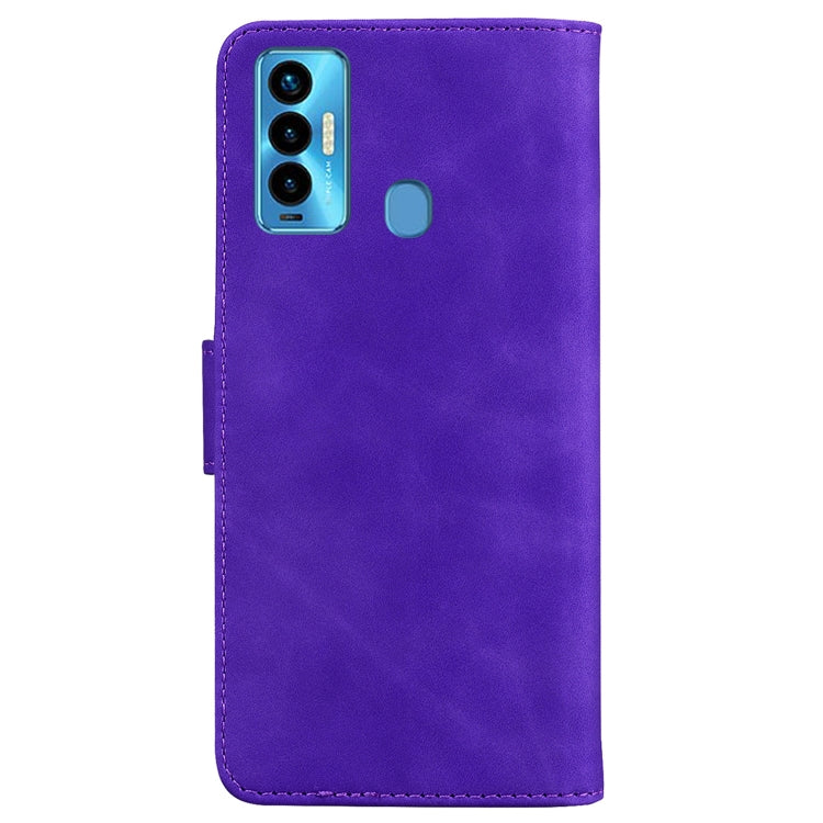 For Tecno Camon 18i Skin Feel Pure Color Flip Leather Phone Case