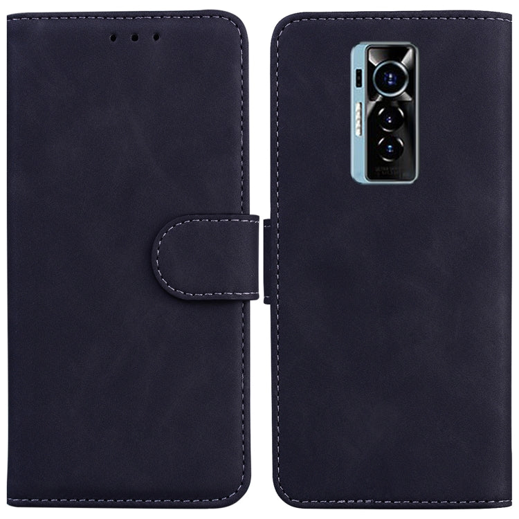 For Tecno Phantom X Skin Feel Pure Color Flip Leather Phone Case